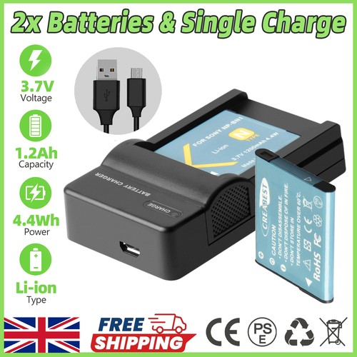 2pcs bn1 battery for sony - 2pcs,